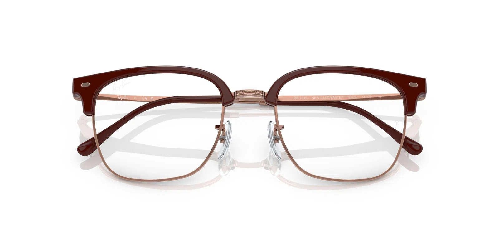 Ray-Ban New Clubmaster 7216 Eyeglasses - Blue On Gunmetal - view 68